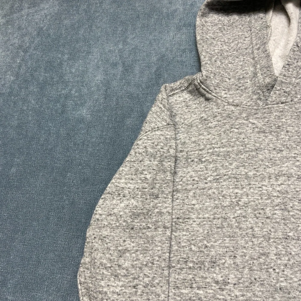 Old Navy Recharge Hoodie Boys L Gray Heather Fleece Lined Raglan Sleeve Outdoor